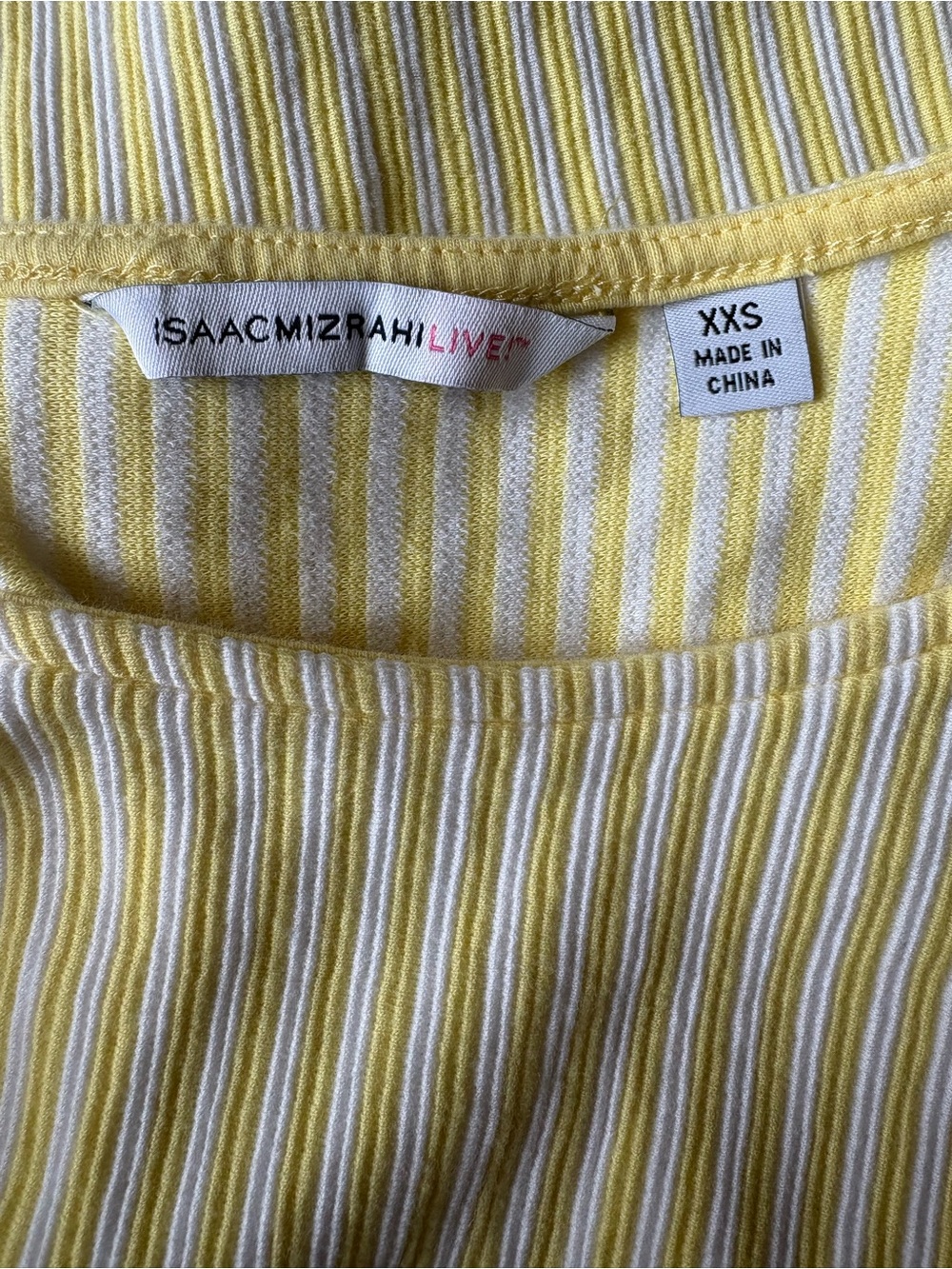 Isaac Mizrahi Live Yellow & White Striped A-Line Dress Yellow Sleeveless Dress - Picture 4 of 8